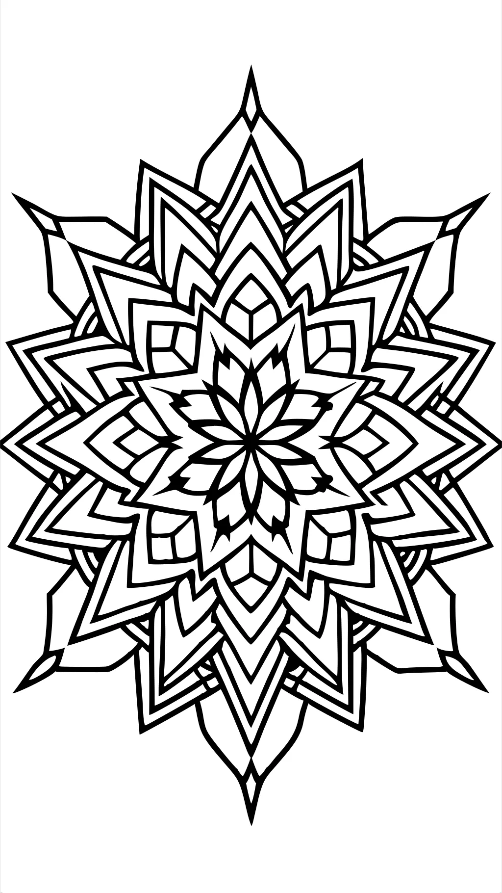 adult geometric coloring pages